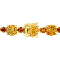 Julianna B Yellow Plated Sterling Silver Citrine & Madeira Citrine Bracelet