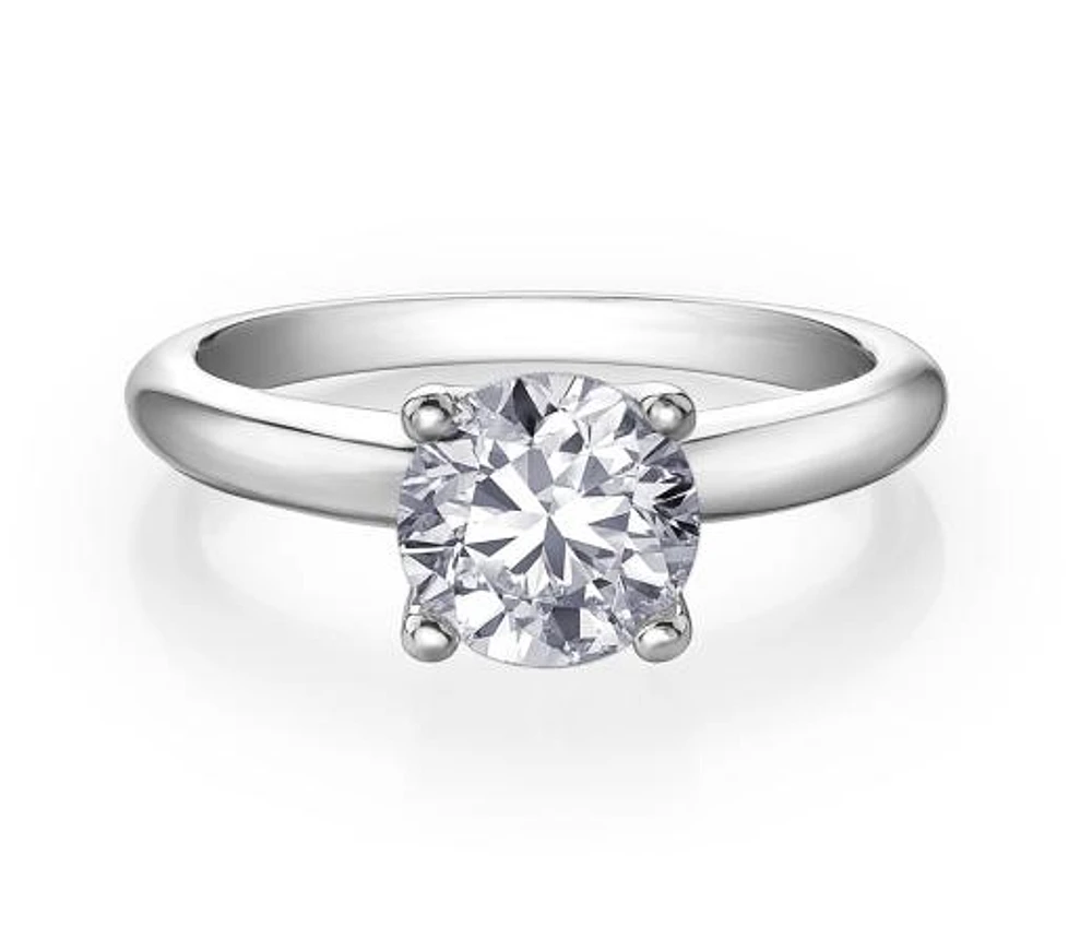 Glacier Fire 14K White Gold 1.50CT Solitaire Ring