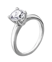 Glacier Fire 14K White Gold 1.50CT Solitaire Ring