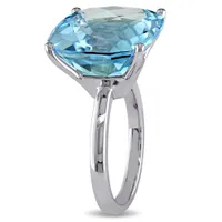 Julianna B 14K White Gold Blue Topaz Fashion Ring