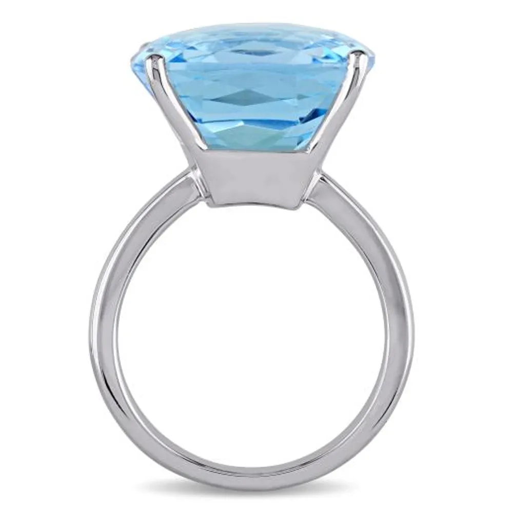 Julianna B 14K White Gold Blue Topaz Fashion Ring