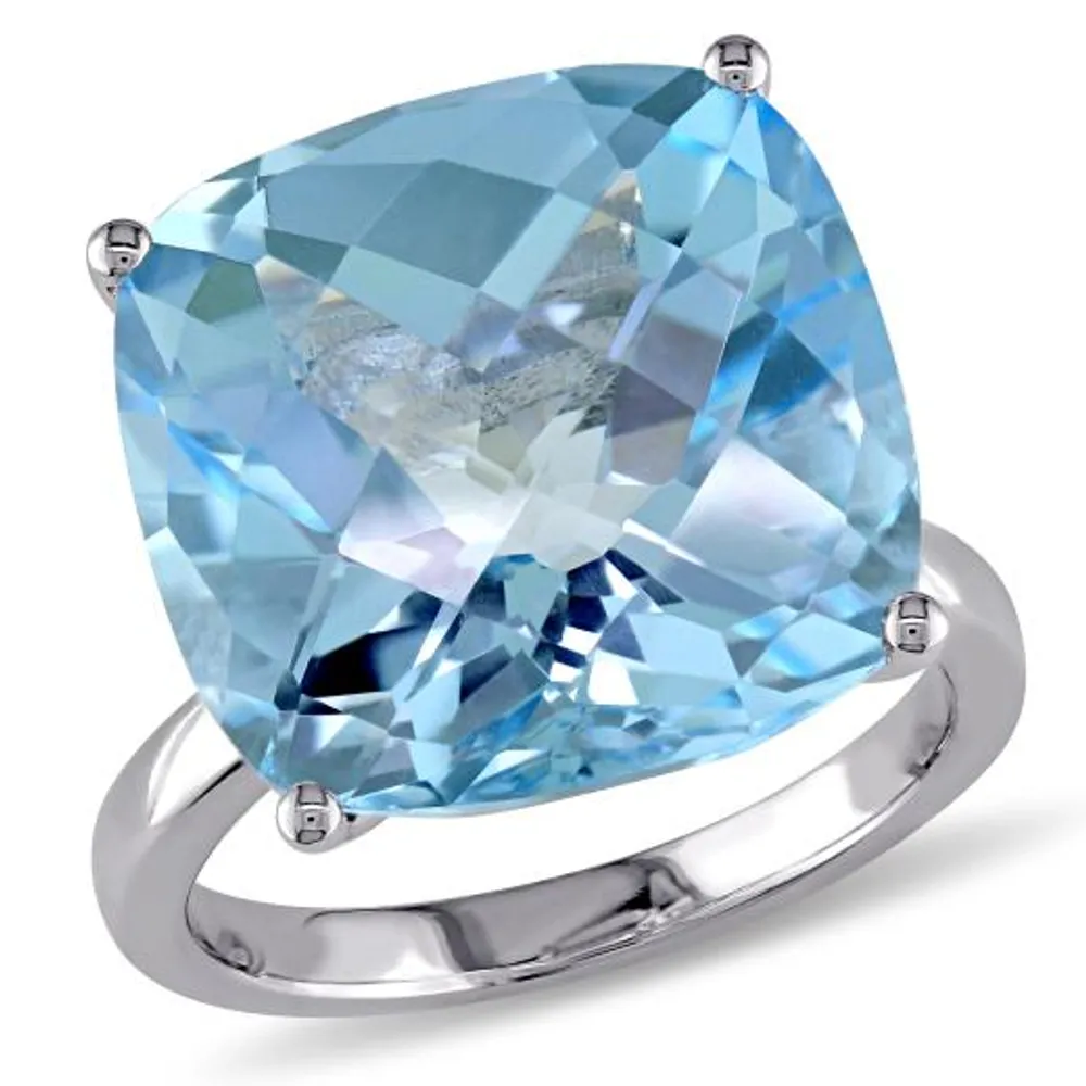 Julianna B 14K White Gold Blue Topaz Fashion Ring