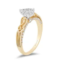 Enchanted Disney 14K Yellow & White Gold Merida 0.50CTW Bridal Ring