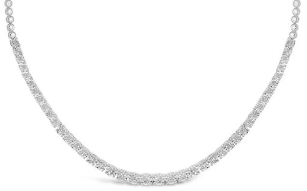 Sterling Silver 0.33CTW Diamond Necklace