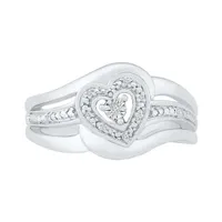 Sterling Silver Diamond Promise Ring