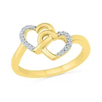 10K Yellow Gold Diamond Promise Ring