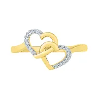 10K Yellow Gold Diamond Promise Ring