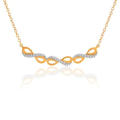 10K Yellow Gold Diamond Infinity Necklace