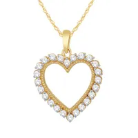 10K Yellow Gold 0.50CTW Heart Pendant