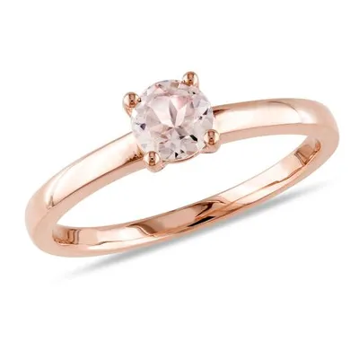 Julianna B 10K Rose Gold Morganite Solitaire Ring