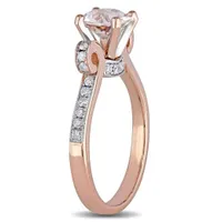 Julianna B 14K Rose Gold Morganite & Diamond Engagement Ring