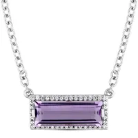 Julianna B Sterling Silver Amethyst & White Sapphire Necklace