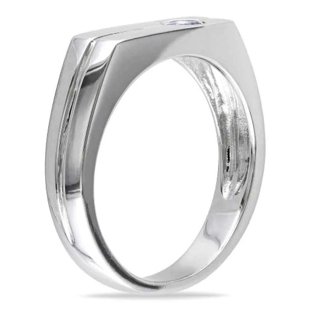 Julianna B Sterling Silver Sapphire Men's Ring