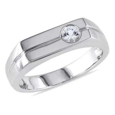 Julianna B Sterling Silver Sapphire Men's Ring