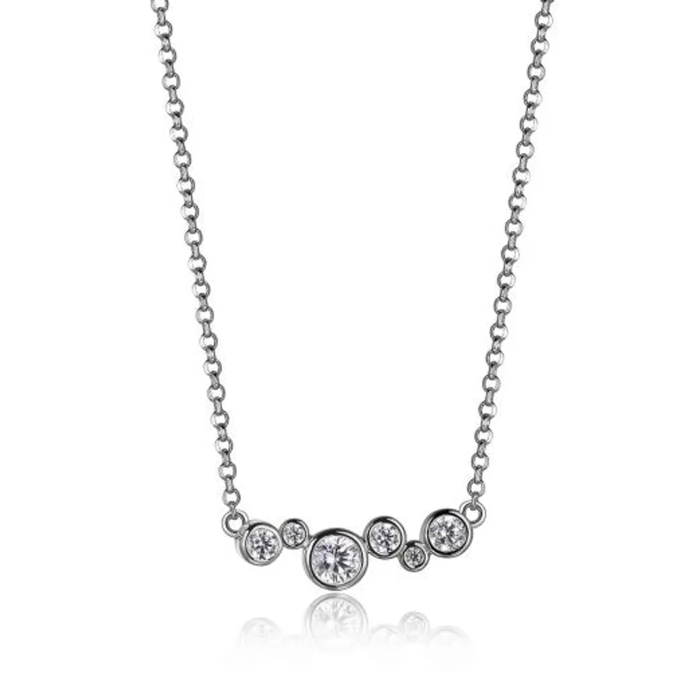 Elle "Bubble" 16+2" Cubic Zirconia Necklace