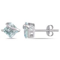 Julianna B 10K White Gold Aquamarine Earrings