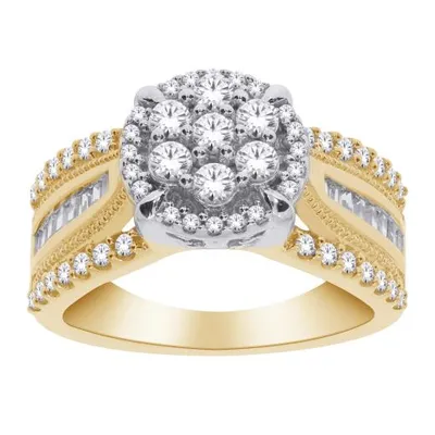 10K Yellow Gold 1.00CTW Fashion Diamond Ring
