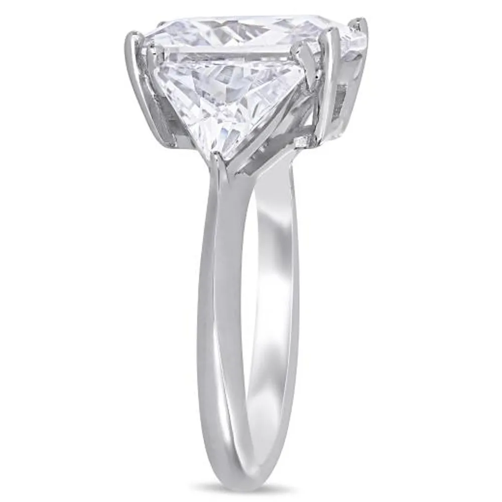 Julianna B Sterling Silver Cubic Zirconia Three-Stone Ring