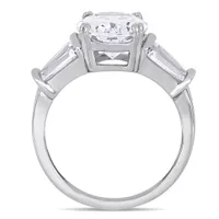 Julianna B Sterling Silver Multi-Cut Cubic Zirconia Ring