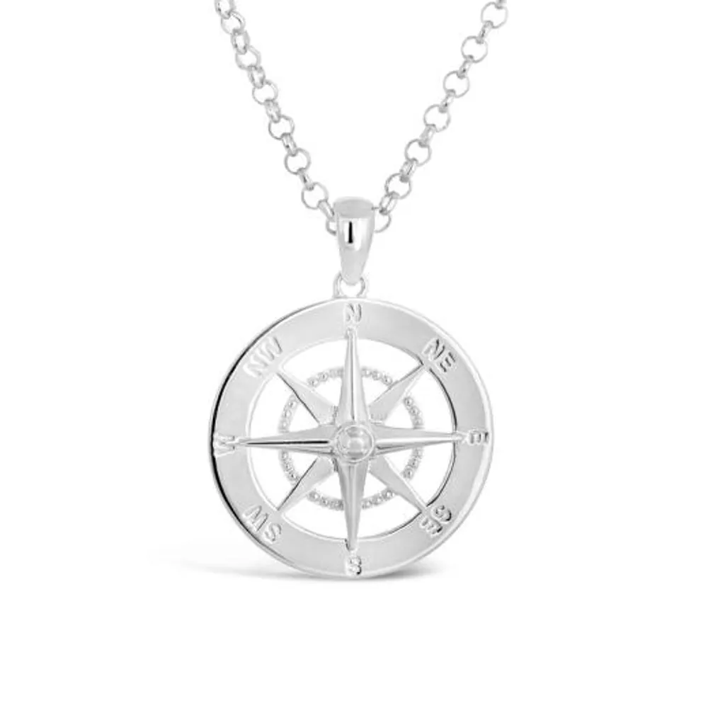 Sterling Silver 22" Nautical Compass