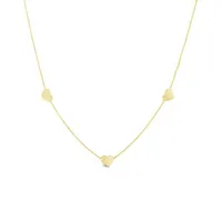 10K Yellow Gold Hearts Necklace