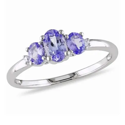 Julianna B 10K White Gold Tanzanite & 0.02CT Diamond Ring