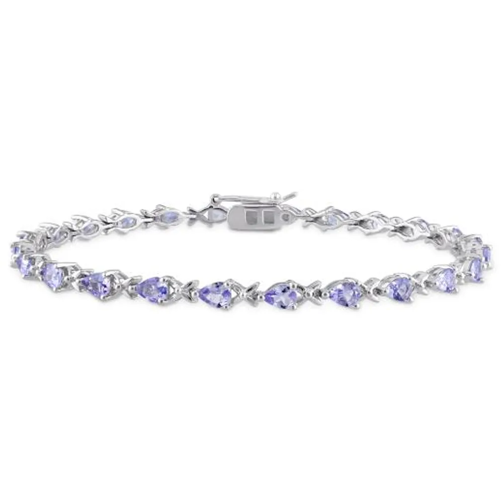 Julianna B Sterling Silver 7" Tanzanite Bracelet