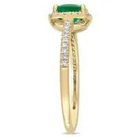 Julianna B 14K Yellow Gold Emerald & 0.20CT Diamond Fashion Ring