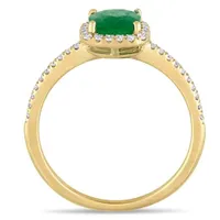 Julianna B 14K Yellow Gold Emerald & 0.20CT Diamond Fashion Ring