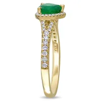 Julianna B 14K Yellow Gold Emerald & 0.25CT Diamond Fashion Ring