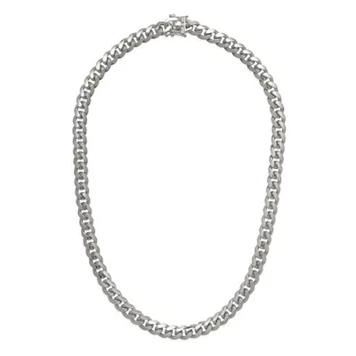 Sterling Silver 22" 7mm Miami Cuban Chain