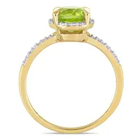 Julianna B 10K Yellow Gold Peridot & 0.05CT Diamond Fashion Ring