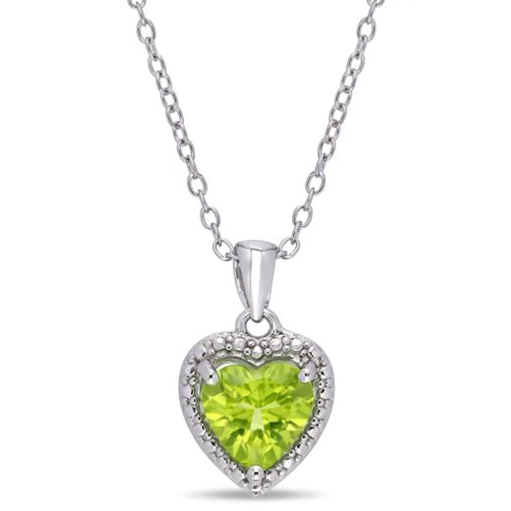 Julianna B Sterling Silver Peridot Fashion Pendant with Chain