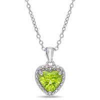 Julianna B Sterling Silver Peridot Fashion Pendant with Chain