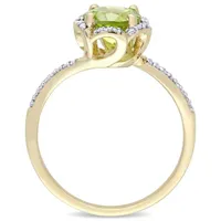 Julianna B 14K Yellow Gold Peridot & 0.01CT Diamond Fashion Ring