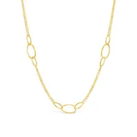 10K Yellow Gold Oval Links Necklace