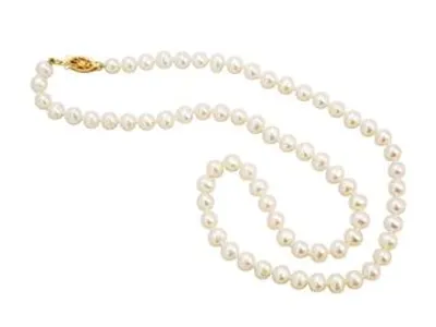 14K Yellow Gold 6mm Pearl 20" Necklace