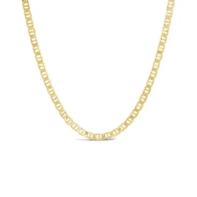 10K Yellow Gold Flat Mariner Necklace