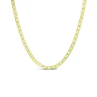 10K Yellow Gold Flat Mariner Necklace