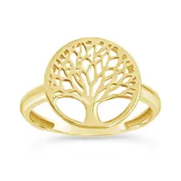 10K Yellow Tree of Life Ring