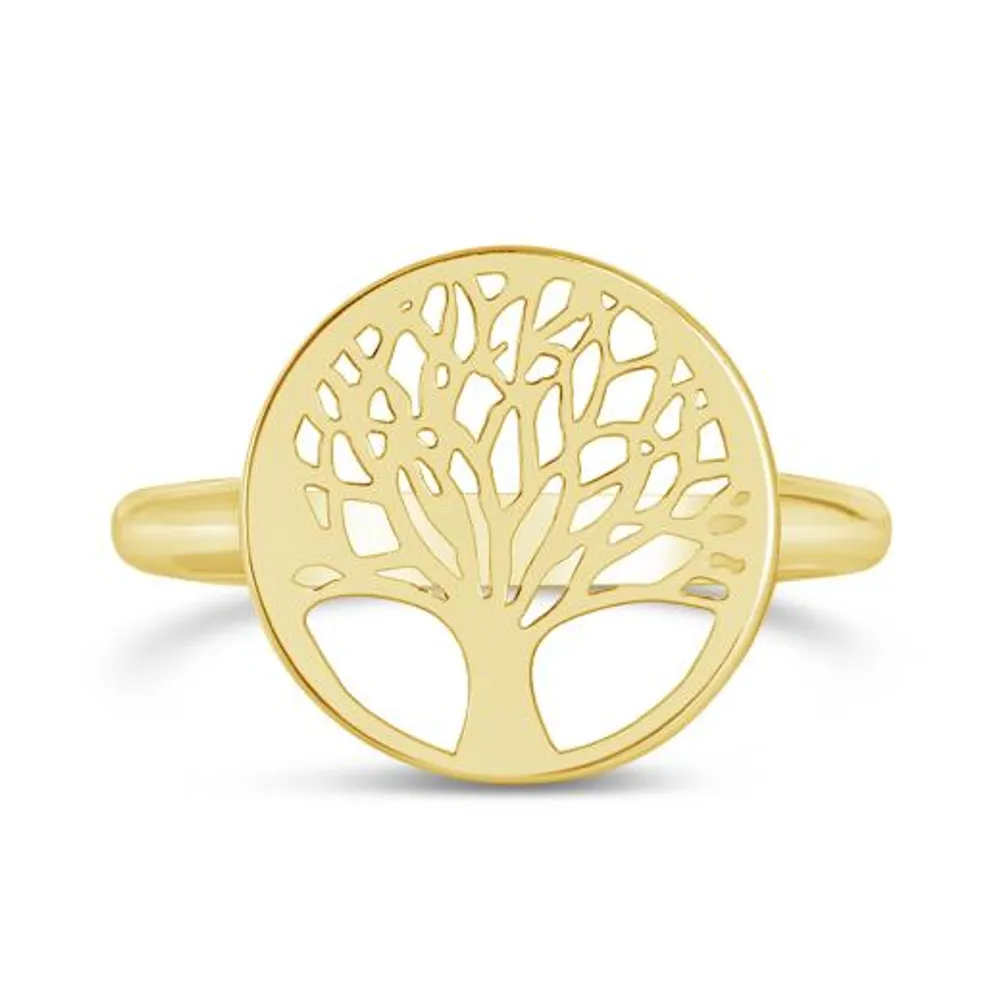 10K Yellow Tree of Life Ring