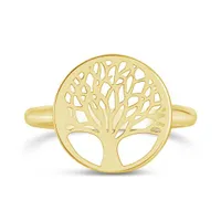 10K Yellow Tree of Life Ring