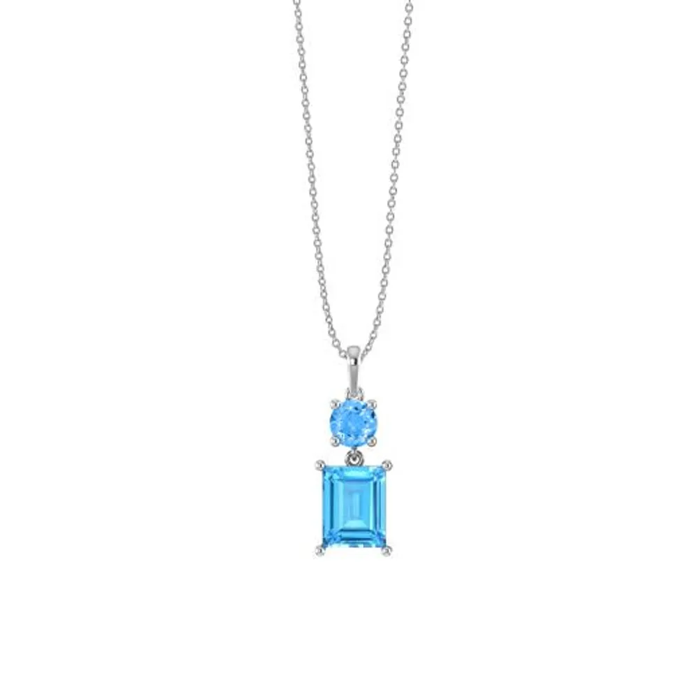 Sterling Silver Blue Topaz Pendant