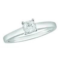 Glacier Fire 14K White Gold 0.30CT Ideal Cut Solitaire Ring