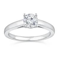 Glacier Fire 14K White Gold 0.70CT Ideal Cut Solitaire Ring