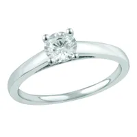 Glacier Fire 14K White Gold 0.70CT Ideal Cut Solitaire Ring