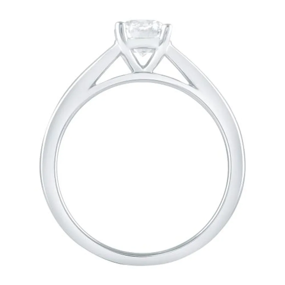 Glacier Fire 14K White Gold 0.70CT Ideal Cut Solitaire Ring