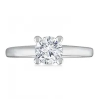 Glacier Fire 14K White Gold 1.00CT Ideal Cut Solitaire Ring