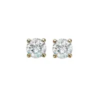 14K Gold 0.33CTW Diamond Solitaire Studs