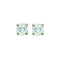 14K Yellow Gold 0.50CTW Diamond Solitaire Studs